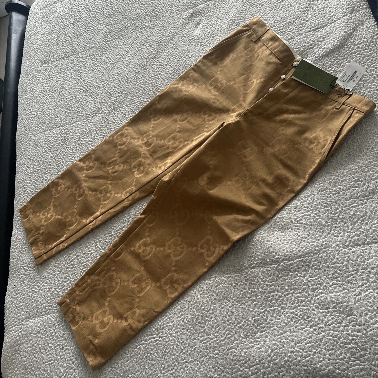 Pantalon jacquard coton jambes droites Gucci pour homme