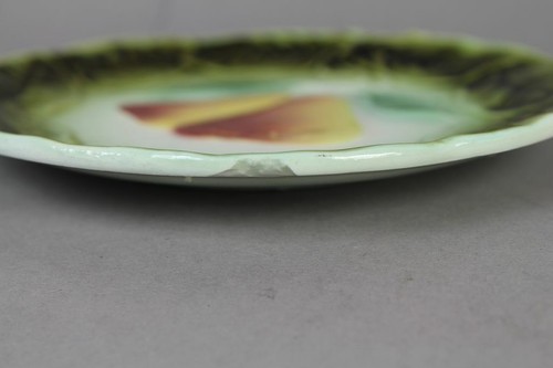 3 Vieux Céramique Assiette - Corbeille de Fruits - Ampoule Décor - Ø Par Env. 17 - Photo 6 sur 12