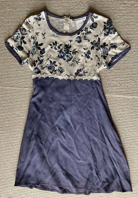 Paris Sport Club 7/8 Rayon Floral Modest Dress VTG 90s Y2K Floral Cottagecore