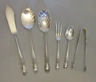 International Sterling Silver BROCADE Hostess Table Serving Set 6P tongs 143g