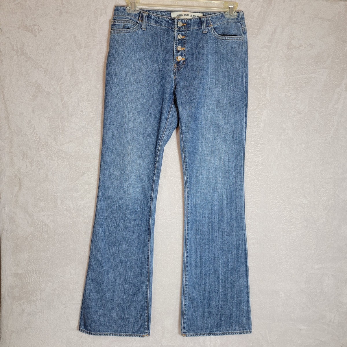 Gap Jeans Womens W32 x L35 Long and Lean Flare Exposed Button Fly Mid Rise  Denim
