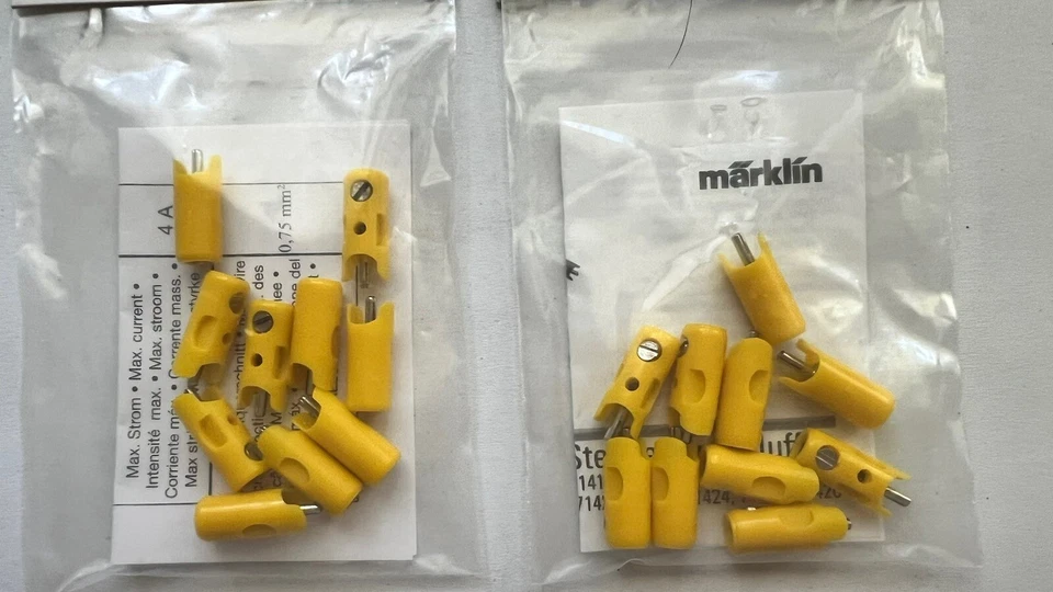 V 108 - 20 Fiches mâle jaune MARKLIN 71412 - Photo 3/4