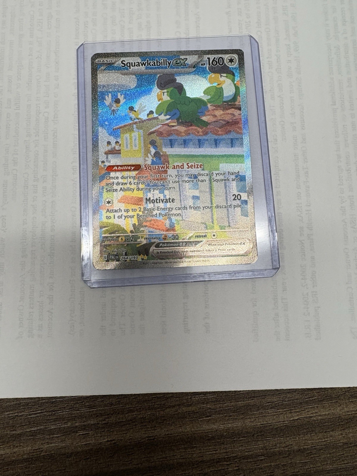Squawkabilly ex 264/193 Sv02: Paldea Evolved NM Holo Pokemon TCG
