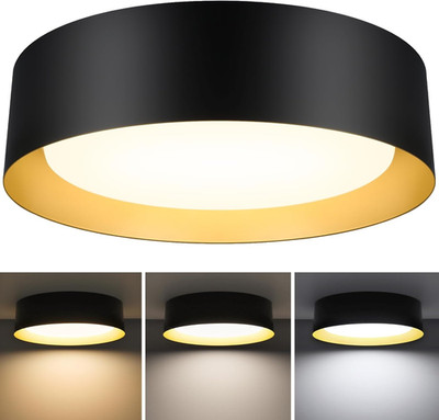 Flush Mount LED Ceiling Light, 13In 2400LM 25W, 3 Color (3000K, 4000K, 5000K) Di