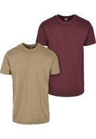 Herren T-Shirt Khaki Rot S Urban Classics Baumwolle Kurzarm