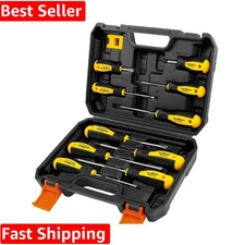 Versatile Magnetic Screwdriver Set, 11-Piece with Magnetizer - Easy Storage