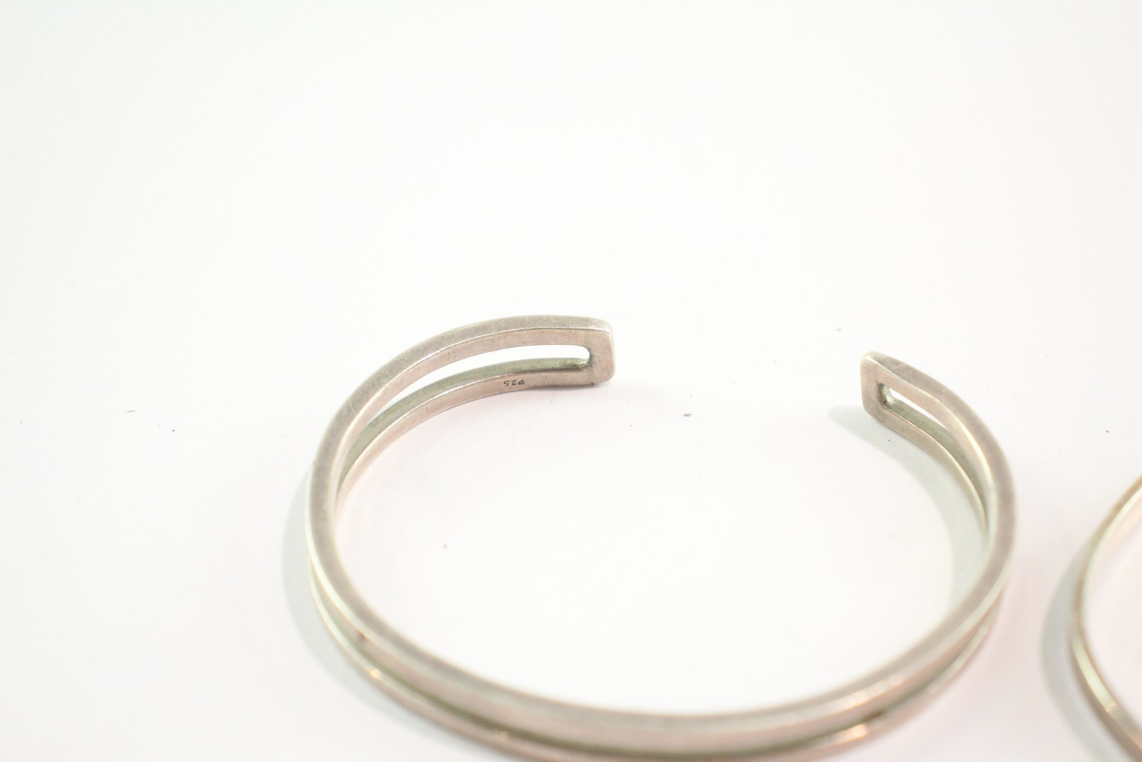 Sterling Silver Bangles Torque Double Tension Min… - image 3