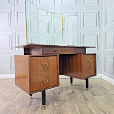 Vintage G Plan Dressing Table Tola And Black Mid Century Vanity Unit Desk Retro