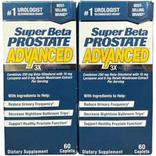 Lot of 2 New Vitality Super Beta Prostate Advanced 60 Caplets Each Exp 12/2026
