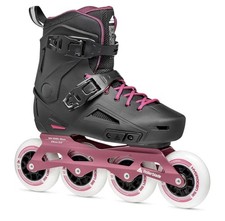 Rollerblade Lightning 90 W Women's Urban Inline Skates, Black/Sangria, Size 6