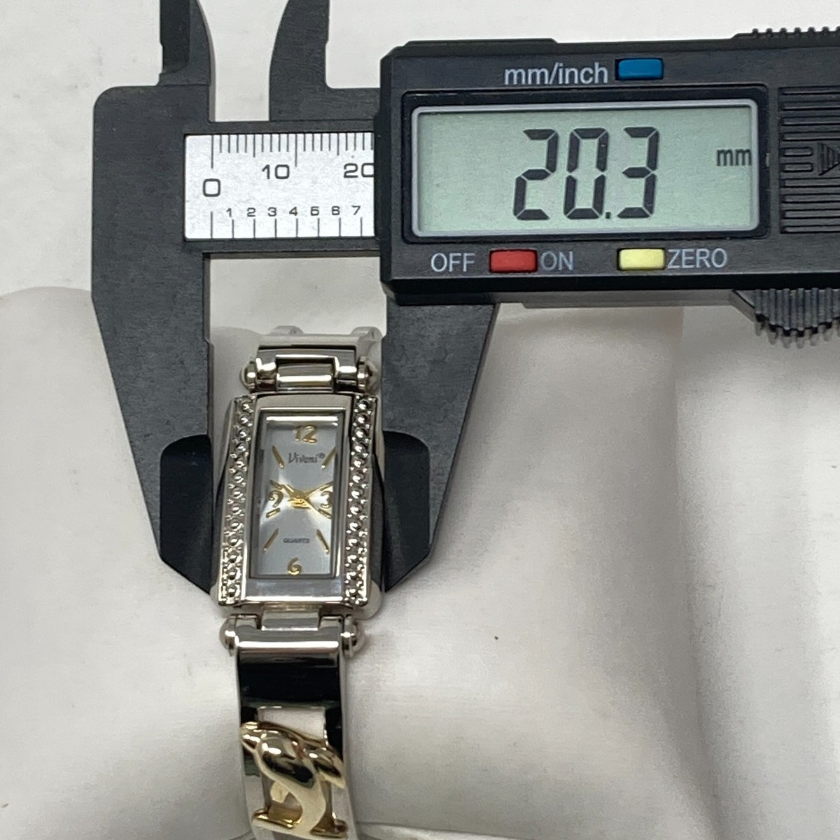 Vivani Watch Women Dolphin Silver Gold Two Tone Hinged Cuff  display picture 2