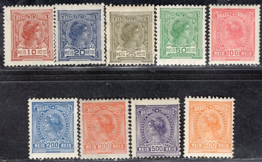 BRAZIL 1918/20 STAMP  Sc. # 207/14 MH