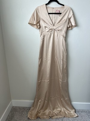 Show Me Your Mumu Rome Twist Bridesmaid Wedding Dress Champagne Luxe  NWT$198 XXS | eBay