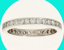 Natural Diamond Anniversary Wedding Band Ring 1.20CT Platinum 3.3MM Size 9.5