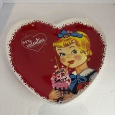 Pottery Barn Kids Valentine  s Day Heart Melamine Plastic Retro Plate