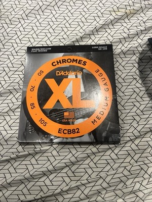 D Addario Chromes 50-105 Long Scale Flat Wound Bass Strings, Sealed, Brand New