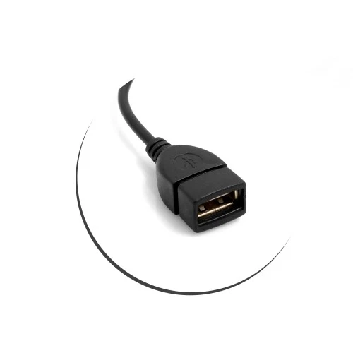 SYSTEM-S USB Typ A (female) zu 3,5mm Klinkenstecker AUX Audio Kabel in Schwarz - Bild 3 von 3