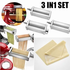 3 In 1 Set Pasta Maker Attachment for KitchenAid Stand Pasta Roller Attachment