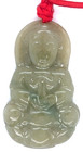 Handmade Green Burmese Jadeite Pendant Adjustable Necklace — photo 2