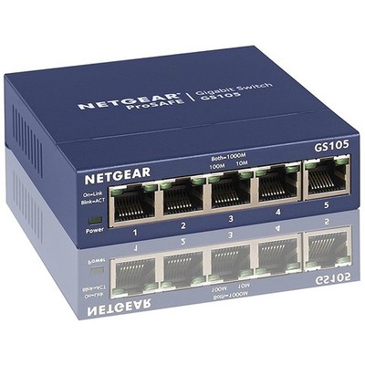 Netgear - GS105NA Giga Switch 5Pt Metal