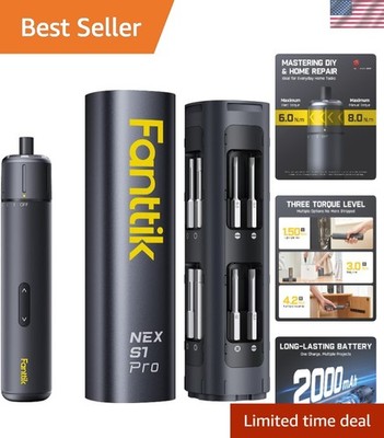 Cordless S1 Pro Screwdriver with Magnetic Case, 2000mAh Battery & LED Light