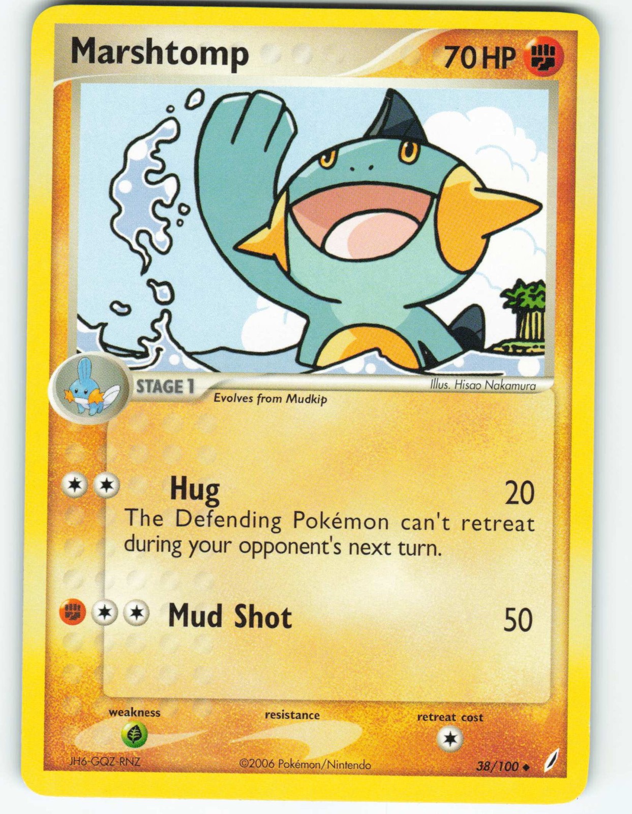 Marshtomp - 38/100 Crystal Guardians - Pokémon TCG - 2006