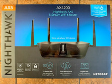 NETGEAR Nighthawk AX5 WiFi 6 Router AX4200 RAX42-100NAS Black