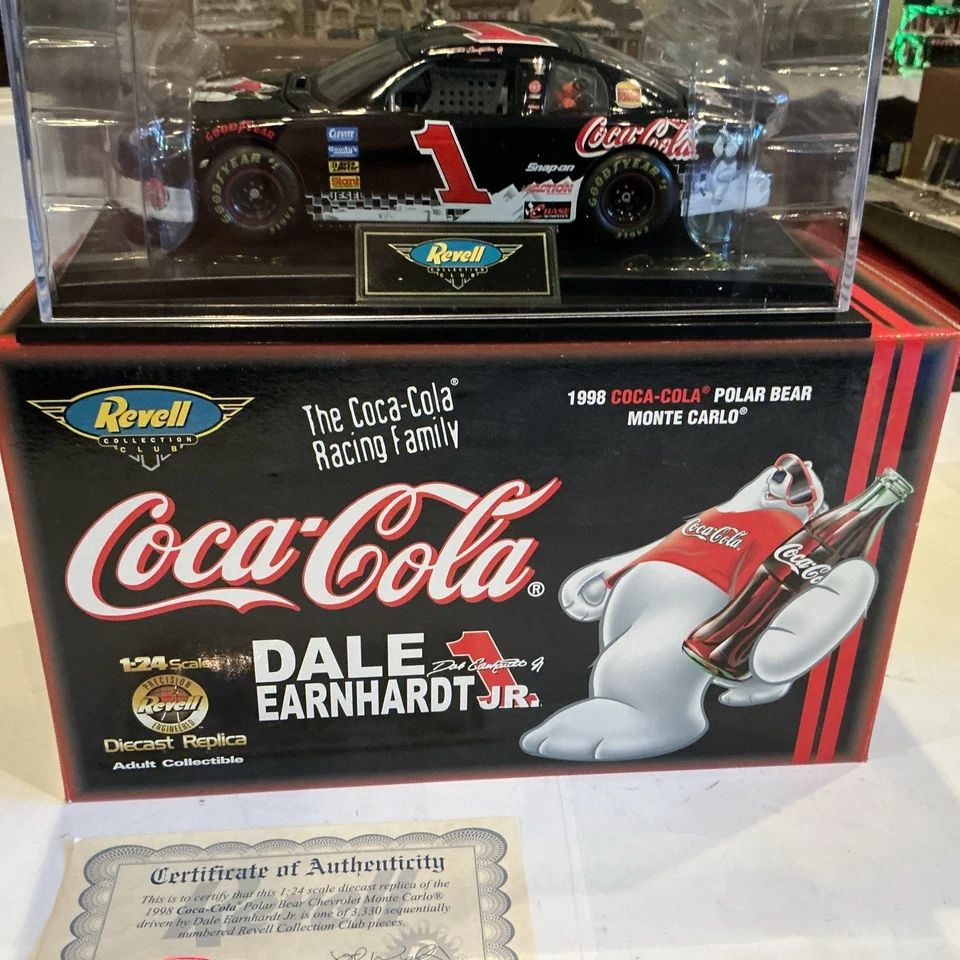 1998 Revell Coca Cola Polar Bear #1 Dale Earnhardt Jr  1:24th Scale NASCAR - Image 3 of 4