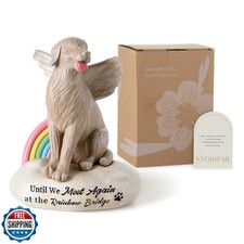 Storieme Rainbow Bridge Dog Memorial Gifts: Hand-Painted Resin Fi