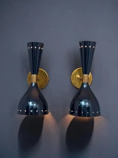 Brass Wall Sconce Mid Century Italian Diabolo Wall Light Modern Lamp X-mass Gift