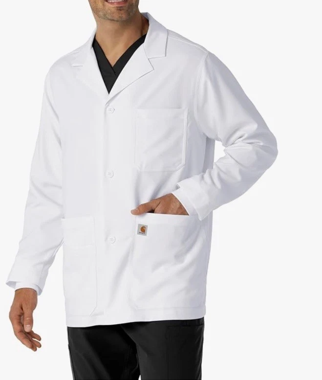 NEW Carhartt Scrubs C71005 Modern Fit Consultation Lab Coat Medium - Image 4 of 4