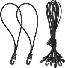 Spanngummi mit Haken 20 Stück – 4mm Nylon Gummiseil mit Kunststoffhaken für Camp