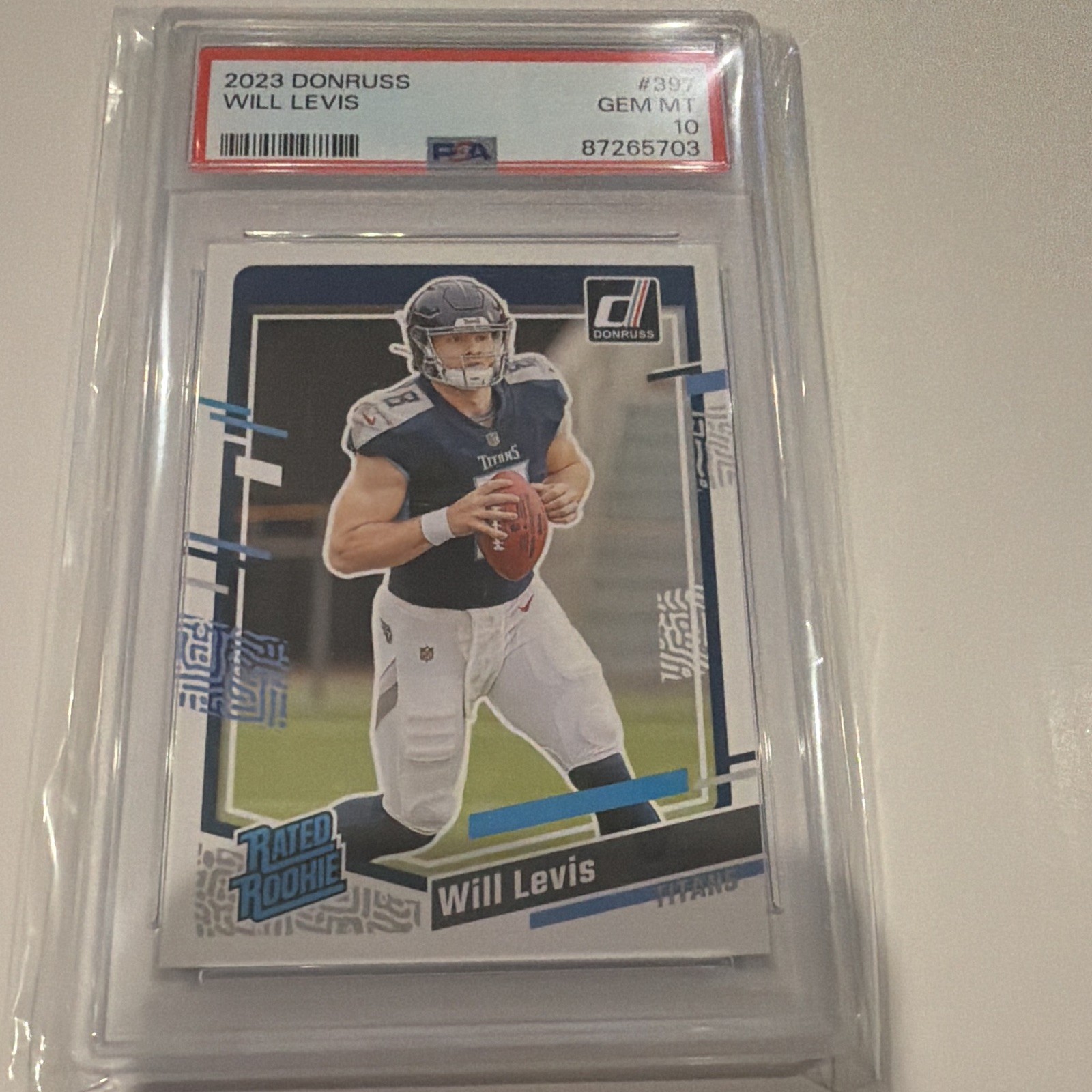 2023 Panini Donruss Will Levis Rated Rookie RC #397 Titans PSA 10