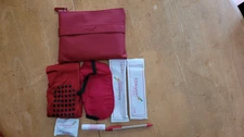 Ethiopian Airline Business Class Amenity Toiletry pouch Kit (Red)-New