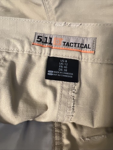 5.11 Tactical Taclite Pro Shorts Women's Khaki Size 8 Rip Stop Cargo Work Wear - Picture 8 of 14