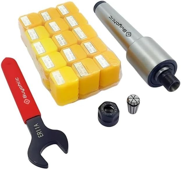 ER11 15 Pezzi Set di Colletti Gamma 1mm-1/8"Collet Live Revolving Center con ...