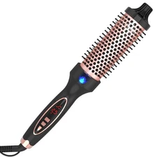 Curling Iron Thermal Brush 1.5 Inch Dual Voltage Travel-Friendly with Digital...