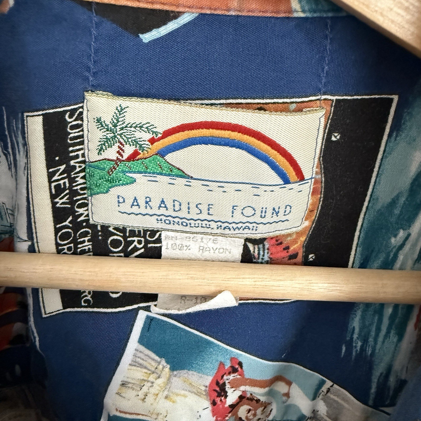 Paradise Found Hawaiian Shirt XL Button Down Short Sleeve Cruise Ship Travel