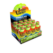5 Hour Energy Watermelon Flavor 12 Count Box 1.93 ounce Shots Sugar Free Hr Five