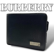 Portafoglio Burberry bifold nero unisex in pelle