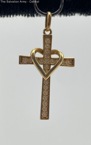Moderner 10K Gelbgold feiner Schmuck einzigartiges Design Geschenk Kreuz Anhänger