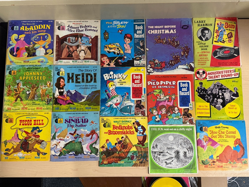 'Used' Vintage Kids BOOK AND RECORD Sets,Disney, Peter Pan
