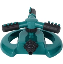 lawn sprinkler, 3 Arms 360 Degree Rotating Adjustable Garden Water Sprinkler 