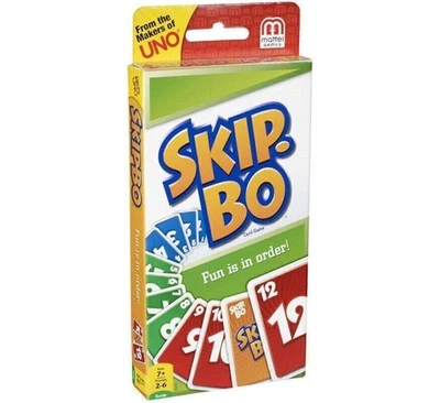 MARKENLOS Mattel Games 52370 - Skip-Bo Kartenspiel und Familienspiel geeignet für 2 - 6 Sp