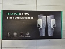 Rejuvaflow 3-in-1 Leg & Calf Massager Adjustable Compression Single Pack NEW