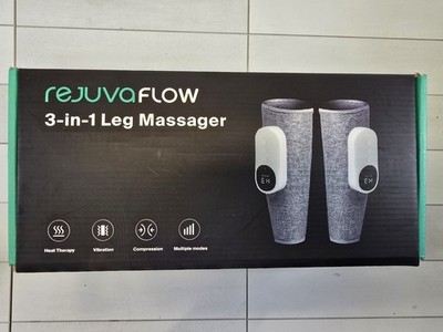 Rejuvaflow 3-in-1 Leg & Calf Massager Adjustable Compression Single Pack NEW