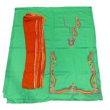 Indian Dress, Punjabi Suit And Dupatta, Unstitched, Hand Embroidered, Green NWT 