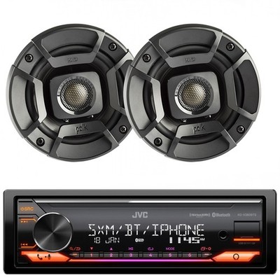 JVC KD-X380BTS Single-DIN Bluetooth Car Receiver, 2x 4'' 135W Max 2-Way Speakers