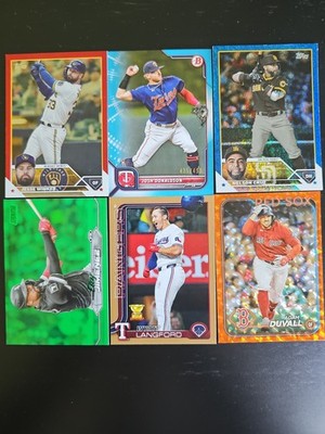 Topps Baseball Lot of 6 Numbered Cards Wyatt Langford Josh Donaldson Nelson Cruz