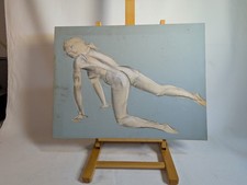 Vintage John Huszer 1913-83 figure study abstract female nude Rhode Island mcm
